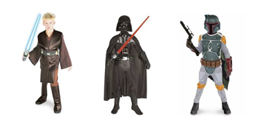 Rubies Star Wars Kids costumes Anakin Skywalker Darth Vader and Boba Fett from JediRobeAmerica